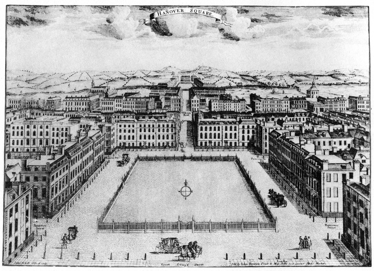 Hanover Square, Londres, século 18 1907 de Unbekannt
