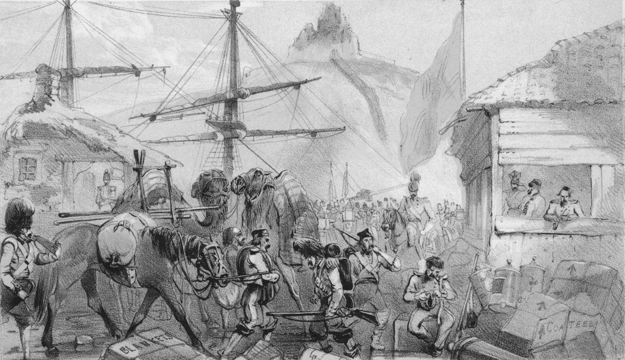 Porto de Balaclava. O local de desembarque, c1850s. de Unbekannt