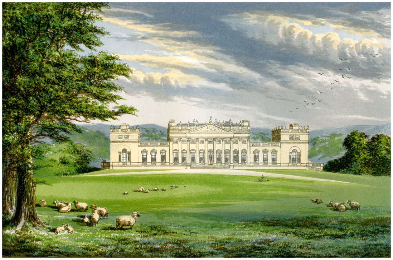 Harewood House, Yorkshire, casa do conde de Harewood, c1880 de Unbekannt