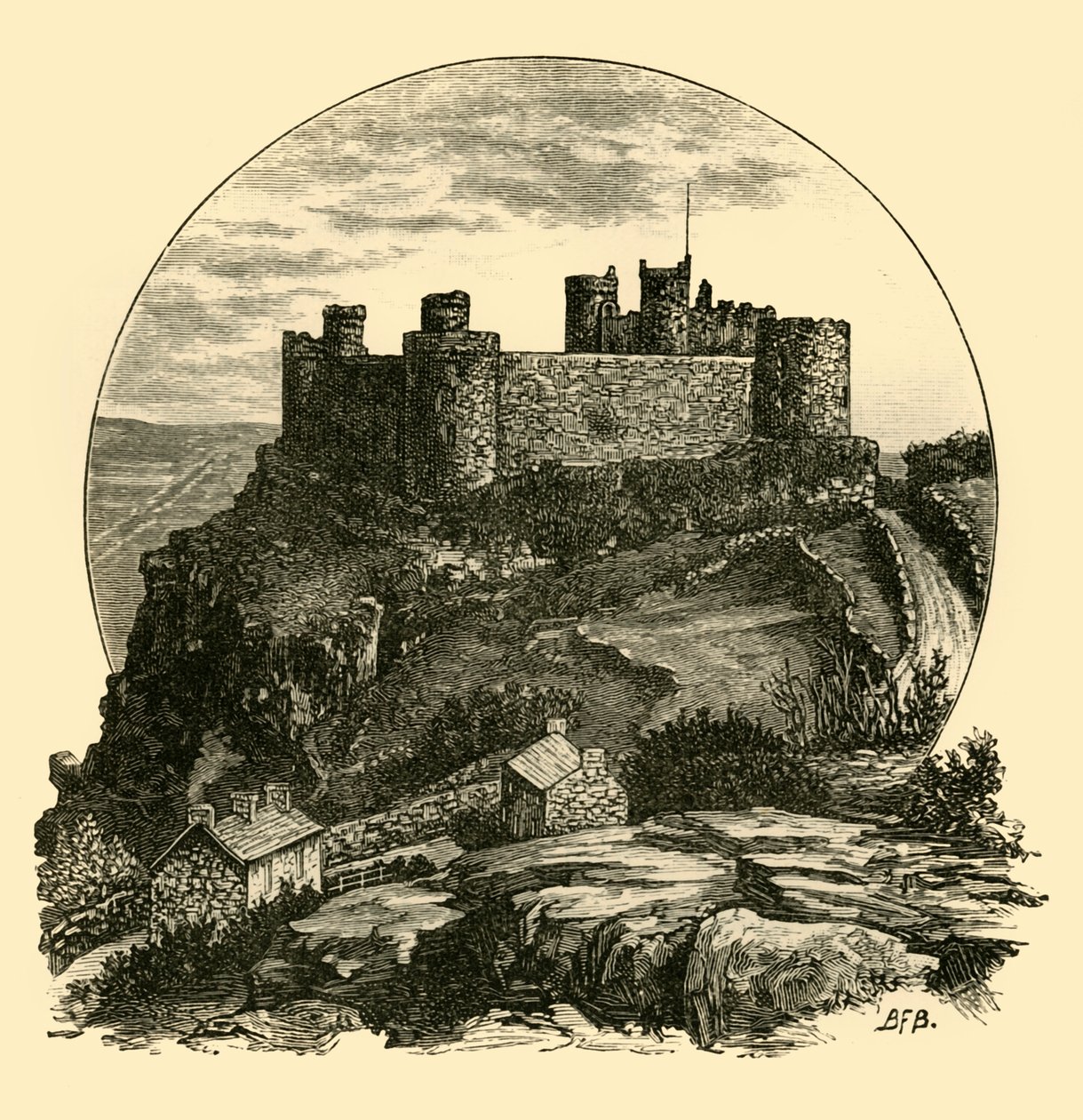 Castelo de Harlech, 1898. de Unbekannt