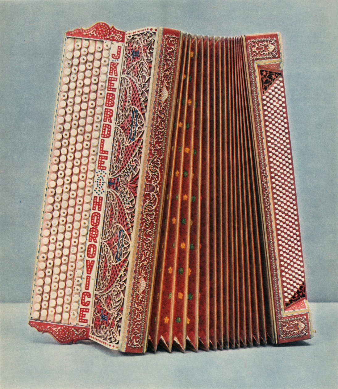 Harmônica feita por Joseph Kebrdle, Horovice, 1948. de Unbekannt