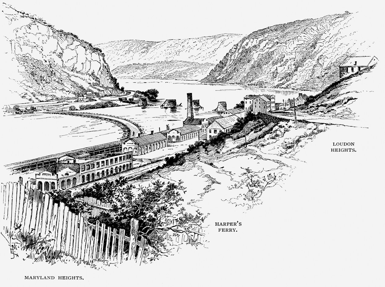 Harpers Ferry, Virgínia Ocidental, c1870 de Unbekannt