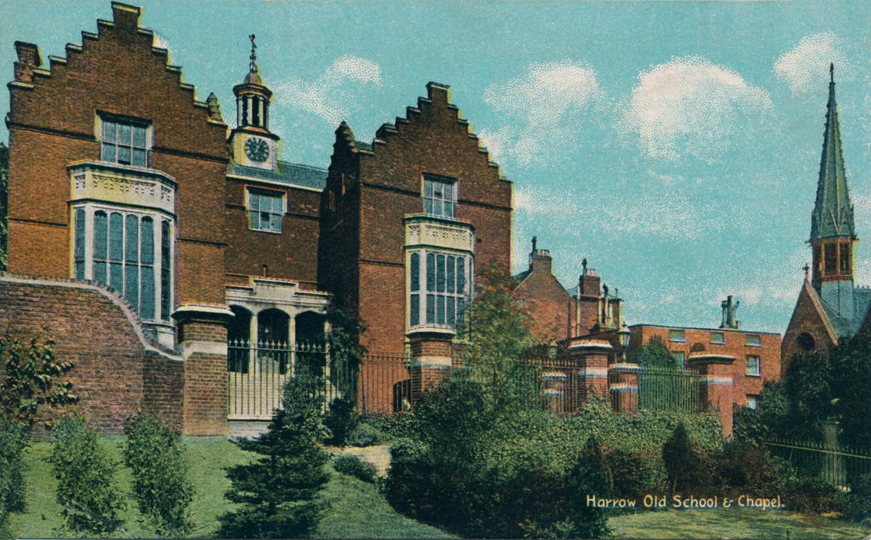 Escola Velha & Capela de Harrow, c1910 de Unbekannt
