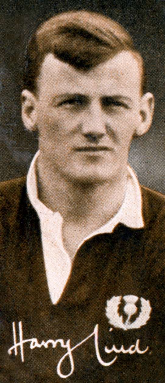 Harry Lind 1906-1986, jogador da União Internacional de Rugby da Escócia, 1935 de Unbekannt