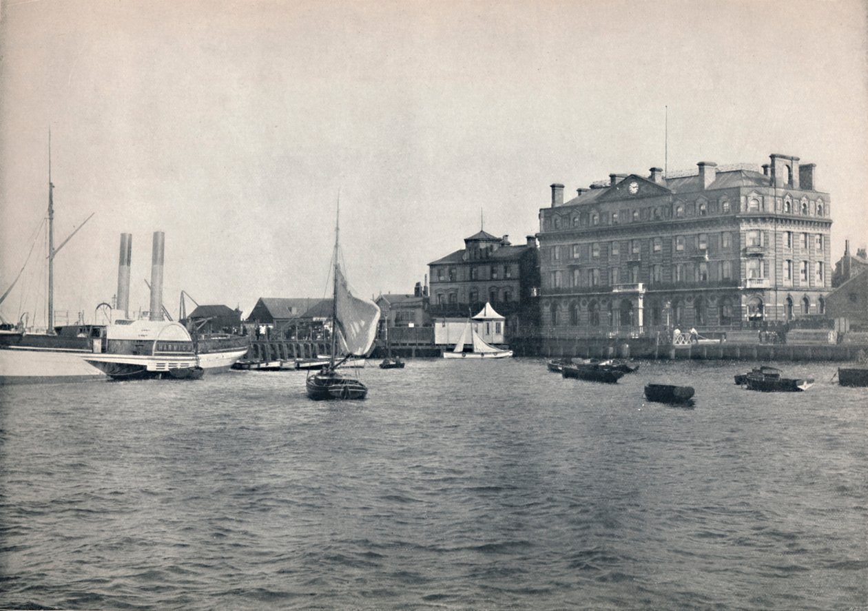 Harwich - o cais e o Great Eastern Hotel, 1895 de Unbekannt