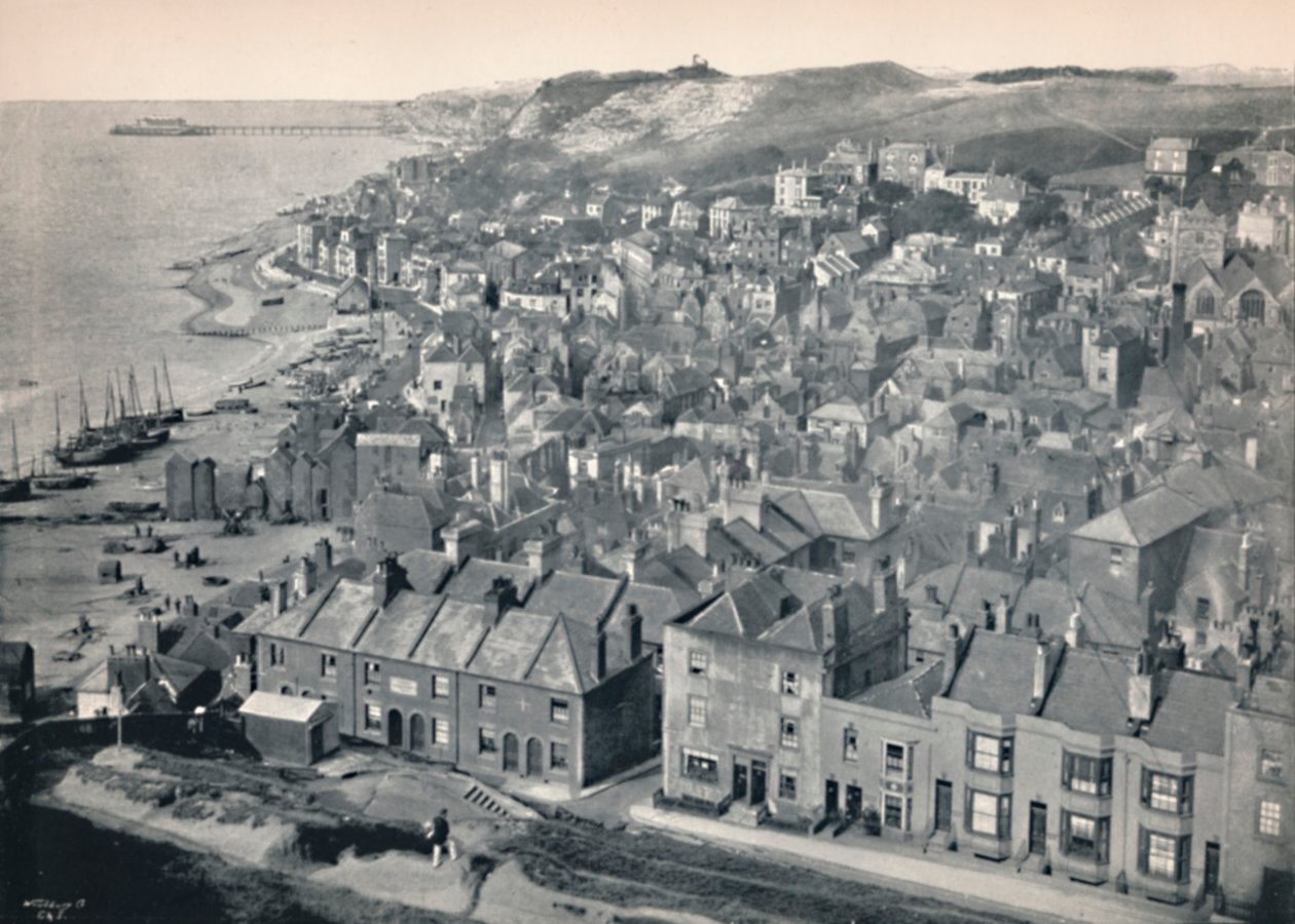 Hastings - do monte leste, 1895 de Unbekannt