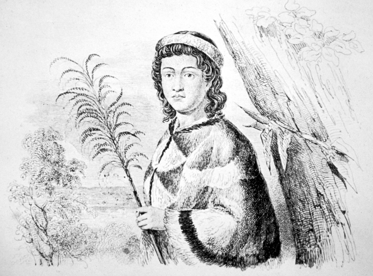 Princesa havaiana Nahienaena. século c18 de Unbekannt