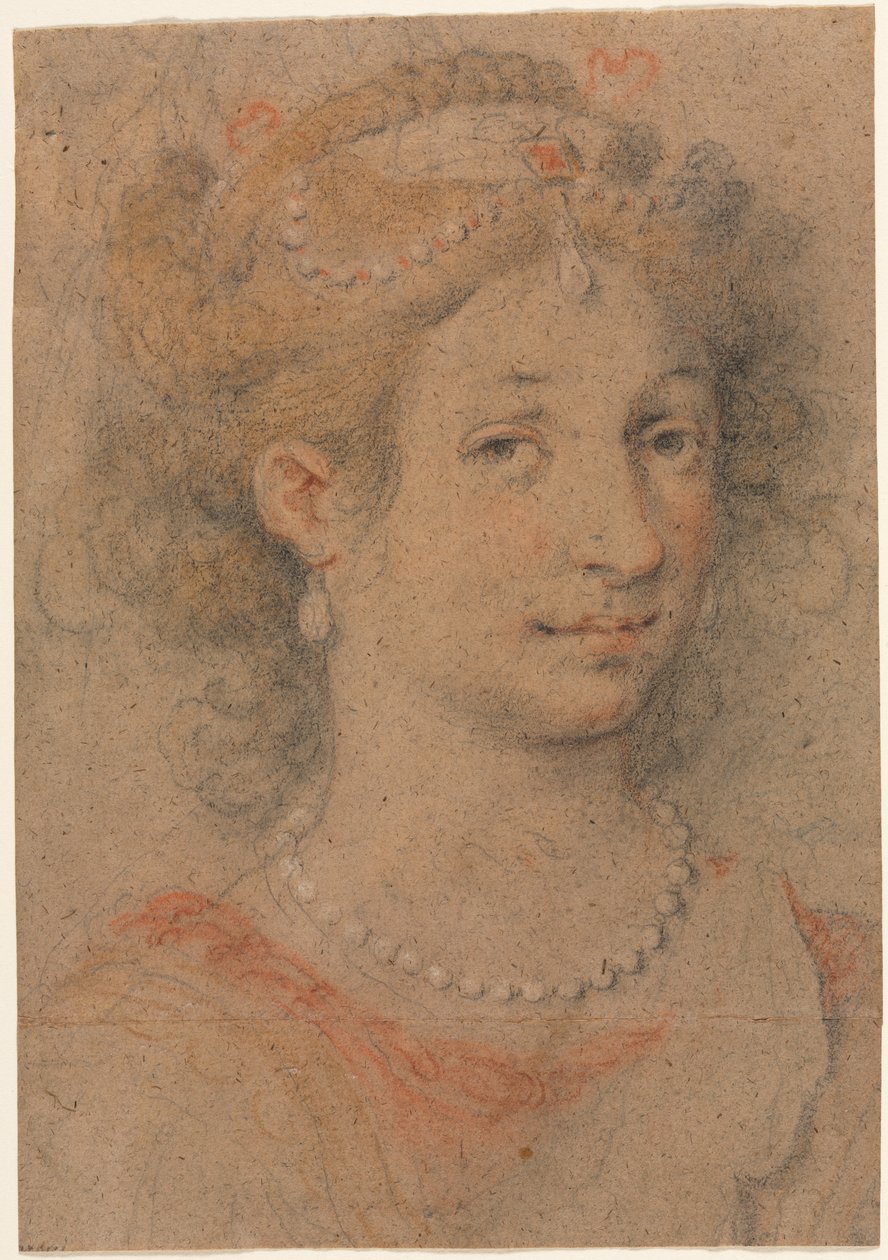 Cabeça de uma mulher, anos 1600. de Unbekannt
