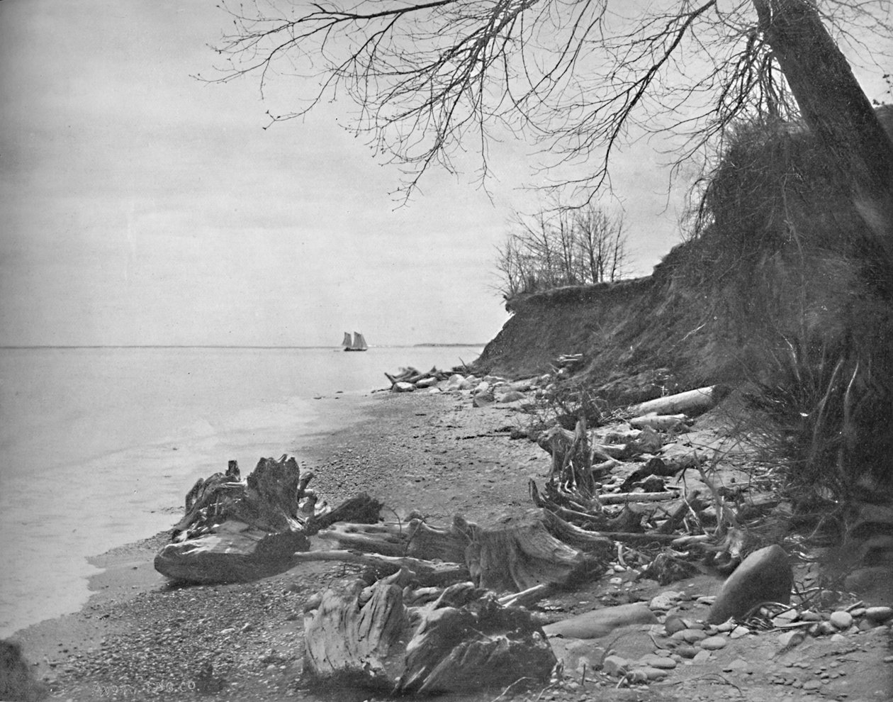 Indo para a costa, lago Michigan, c1897. de Unbekannt