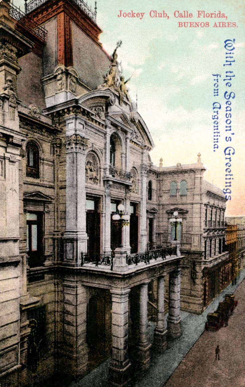 Sede do Jockey Club, Calle Florida, Buenos Aires, Argentina, início do século XX de Unbekannt