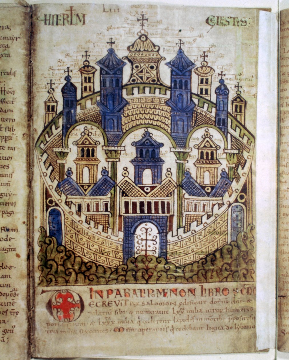 Jerusalém celestial, uma página de Liber Floridus, século XII de Unbekannt