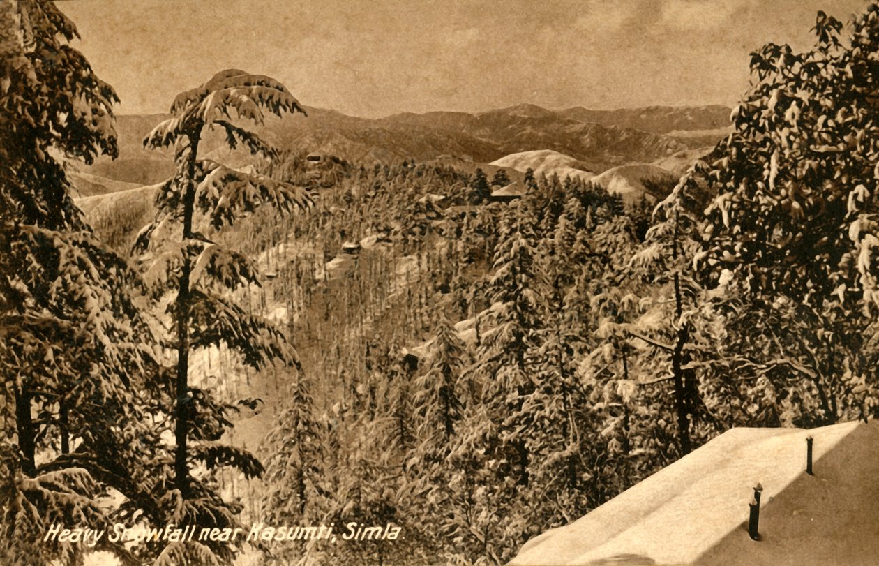 Forte nevasca perto de Kasumti, Simla, c1918-c1939. de Unbekannt