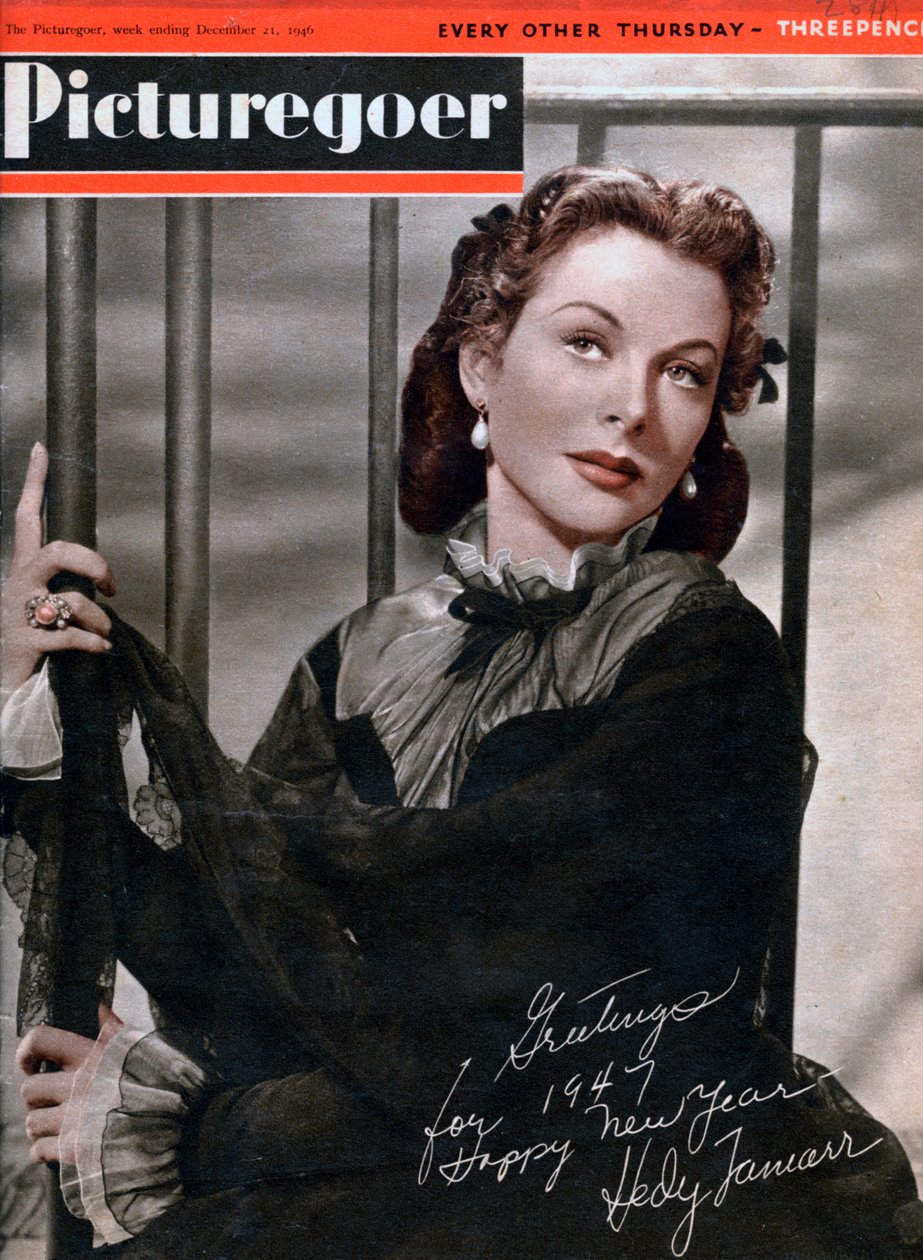 Hedy Lamarr 1914-2000, atriz americana nascida na Áustria, 1946 de Unbekannt