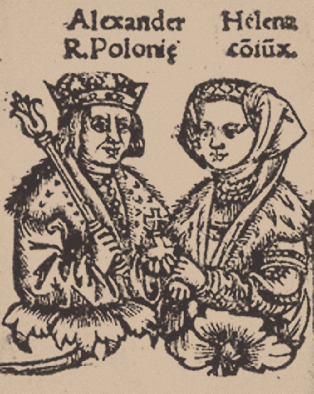 Helena Ivanovna de Moscou com Alexander Jagiellon, 1519 de Unbekannt