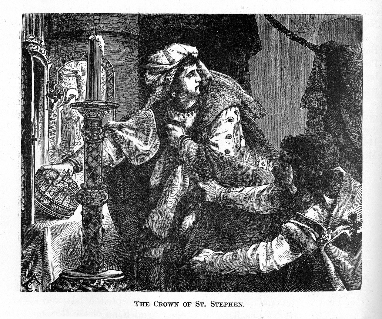 Helene Kottannerin rouba a coroa real de Santo Estêvão em 1440 da história pictórica da W de Unbekannt