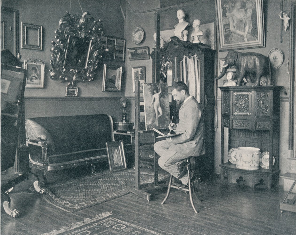 Henri Gervex em seu estúdio, c1897 de Unbekannt