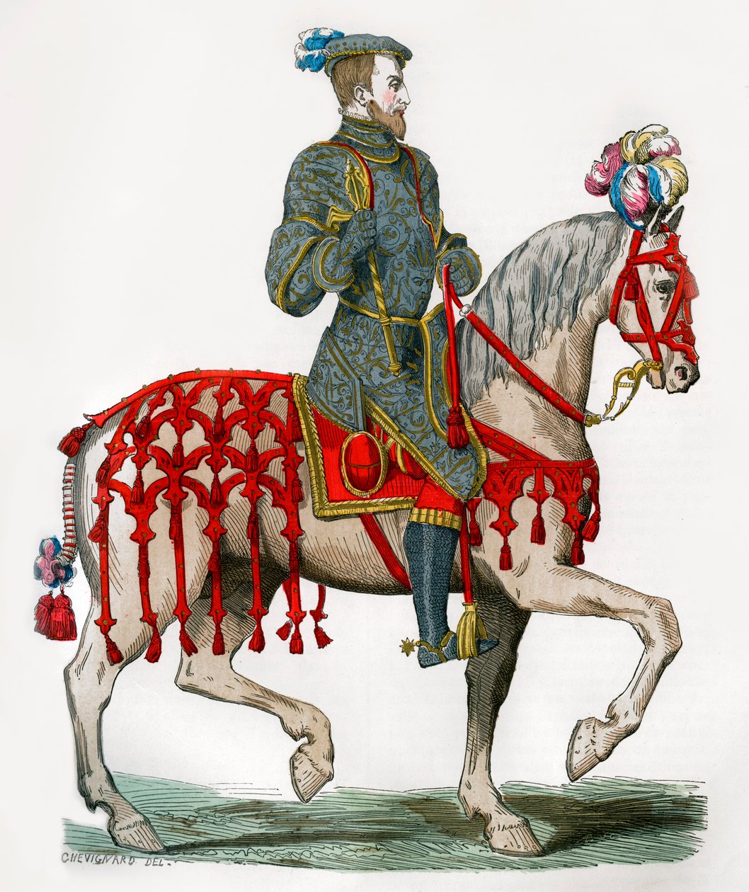 Henrique II da França, como capitão da cavalaria leve, século XVI 1882-1884 de Unbekannt