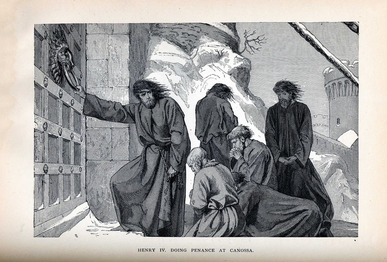 Henrique IV fazendo penitência em Canossa, 1882 de Unbekannt