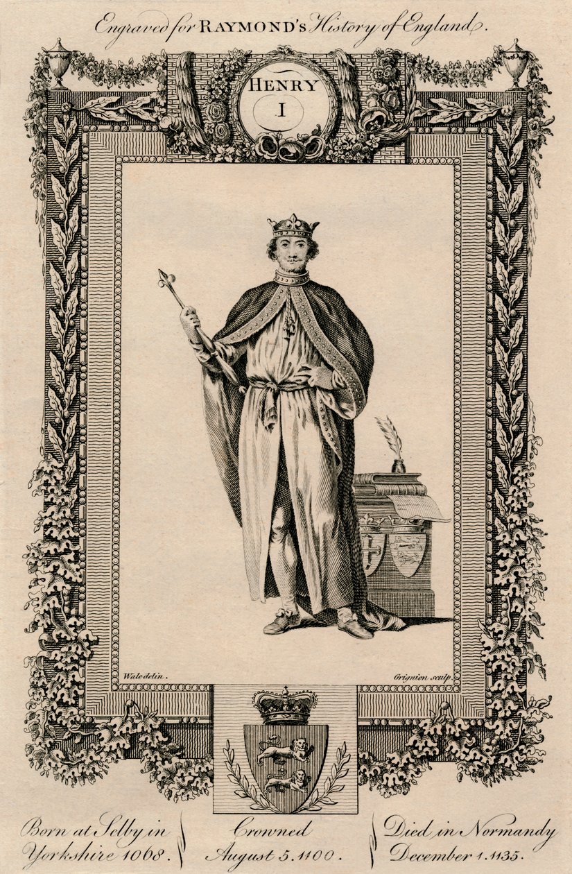 Henrique I, 1068-1135, c1787 de Unbekannt