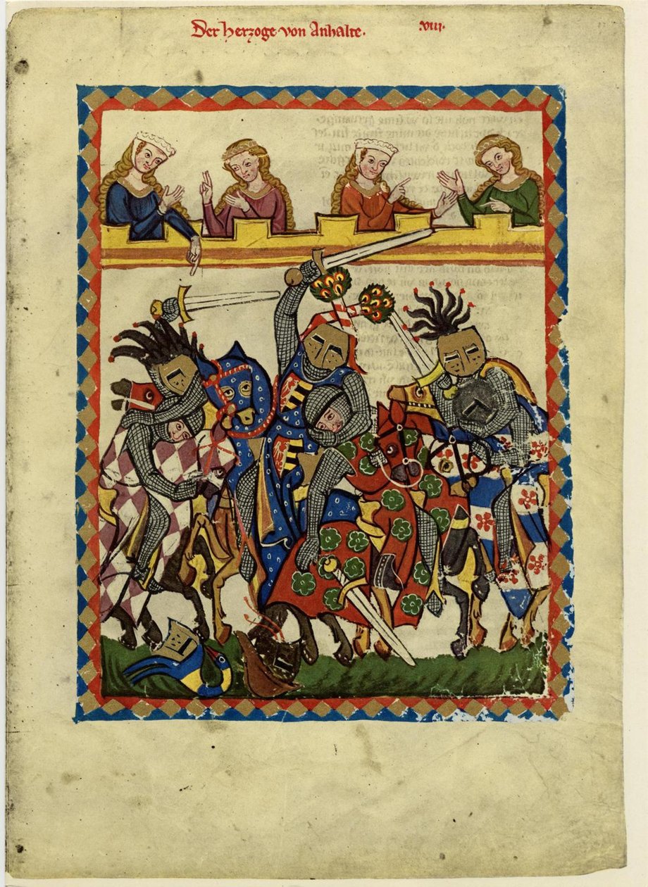 Henrique I, conde de Anhalt, do Codex Manesse, entre 1305 e 1340 de Unbekannt