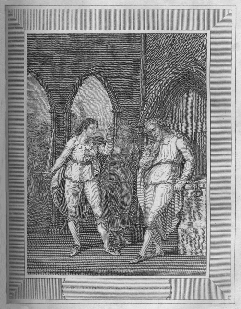 Henry I., Apreendendo o tesouro de Winchester, 1838 de Unbekannt