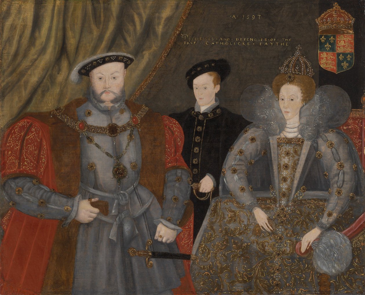 Henrique VIII, Elizabeth I e Eduardo VI, 1597. de Unbekannt