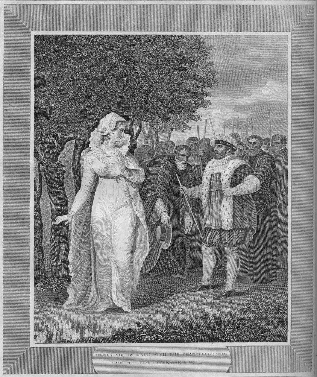 Henrique VIII, furioso, com o chanceler que chegou a tomar Catherine Parr, 1838 de Unbekannt