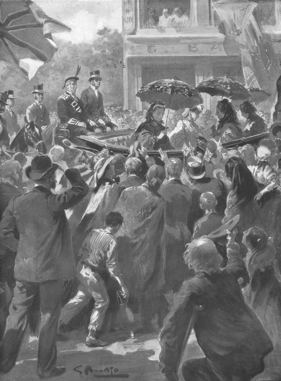 ... Sua Majestade visita ao East End de Londres, 2 de abril de 1873, 1901. de Unbekannt