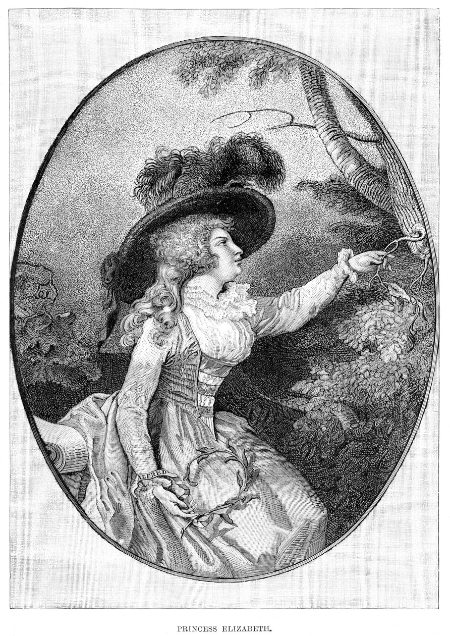 Sua Alteza Real, a Princesa Elizabeth, terceira filha de George III, século XIX de Unbekannt