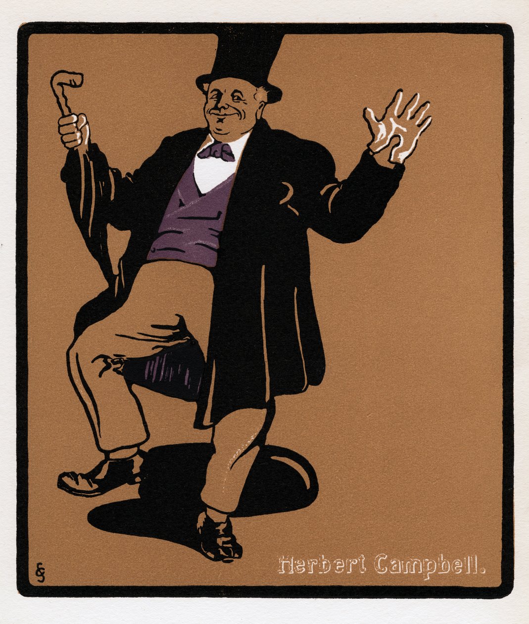 Herbert Campbell 1844-1904, comediante Drury Lane, século XIX de Unbekannt