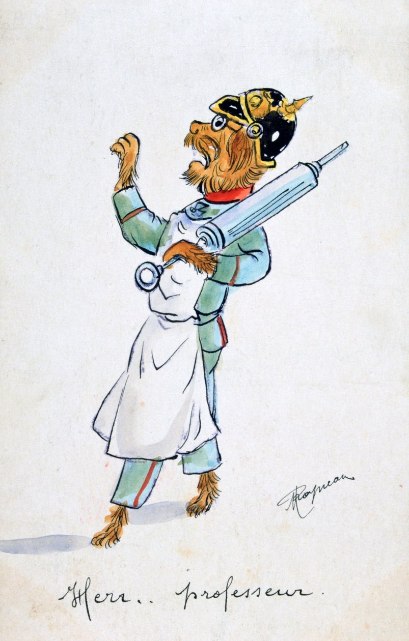 Herr Professor, cartão postal vintage francês, c1900 de Unbekannt
