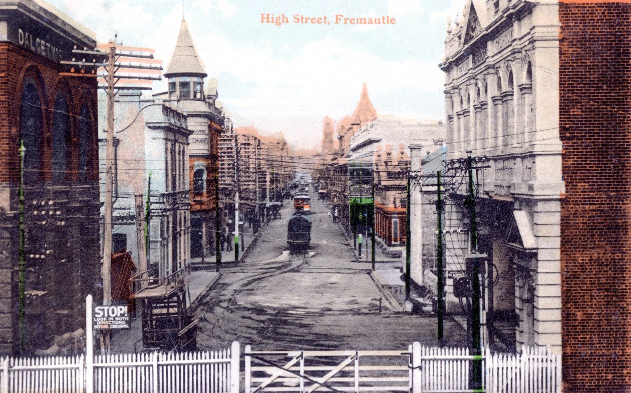 Rua principal, Fremantle, Austrália, c1900s de Unbekannt
