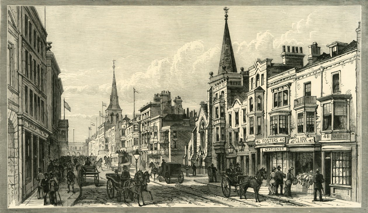 Rua principal, Southampton, 1898. de Unbekannt
