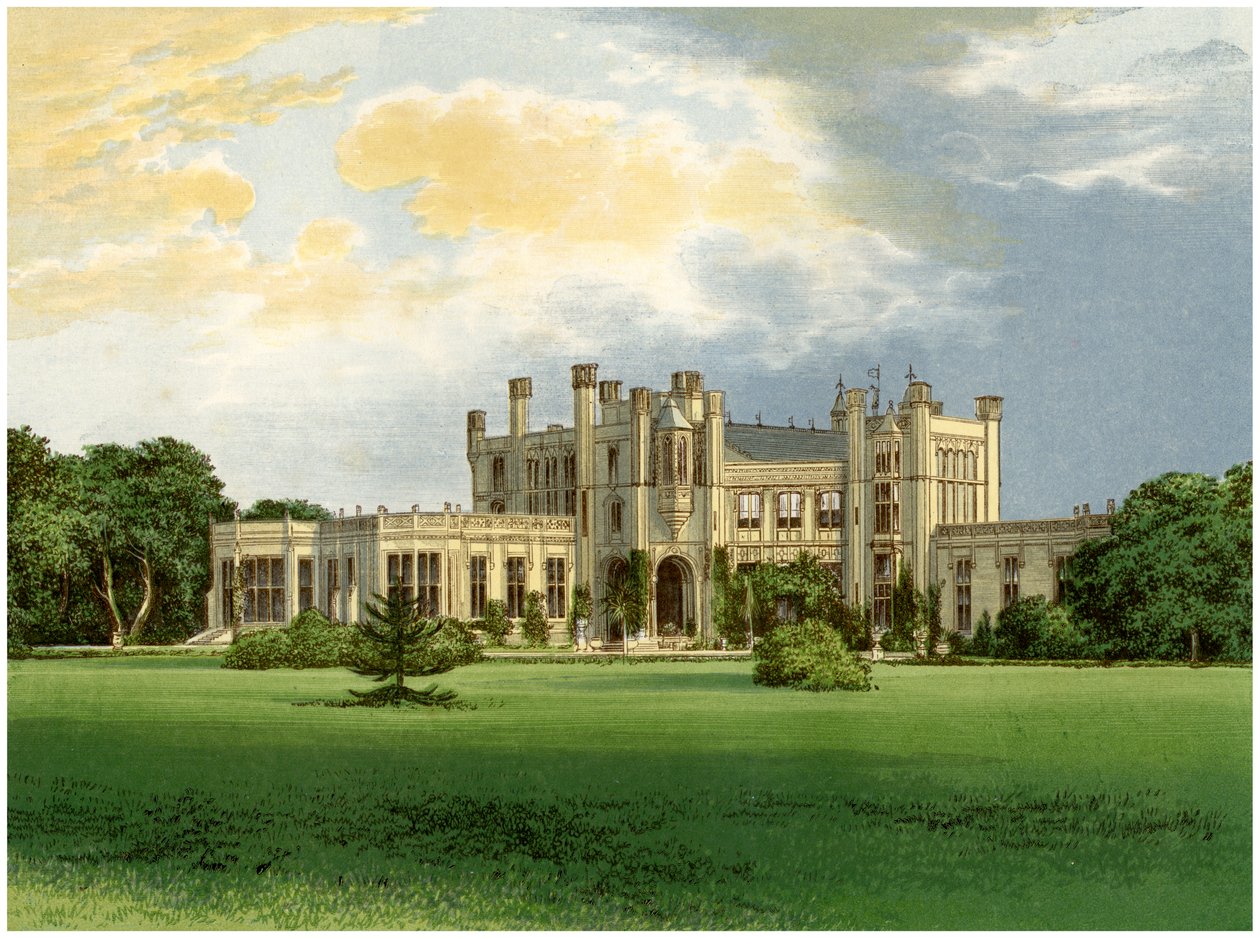 Highcliffe Castle, Dorset, casa da marquesa de Waterford, c1880 de Unbekannt