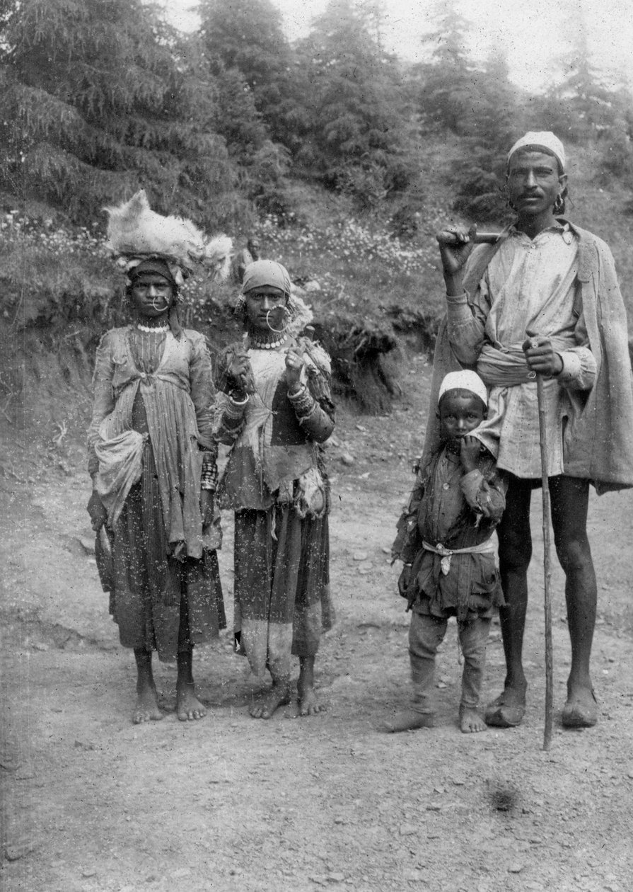 Povos da tribo da colina, Chakrata, 1917 de Unbekannt