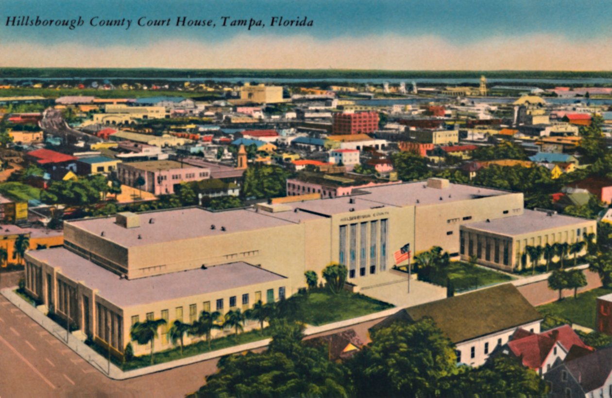 Hillsborough County Court House, Tampa, Flórida, c1940s de Unbekannt