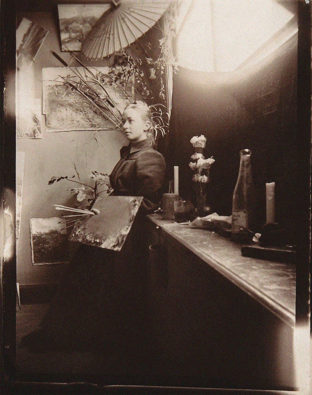 Hilma af Klint na Kungliga Akademien em Estocolmo, 1885. de Unbekannt