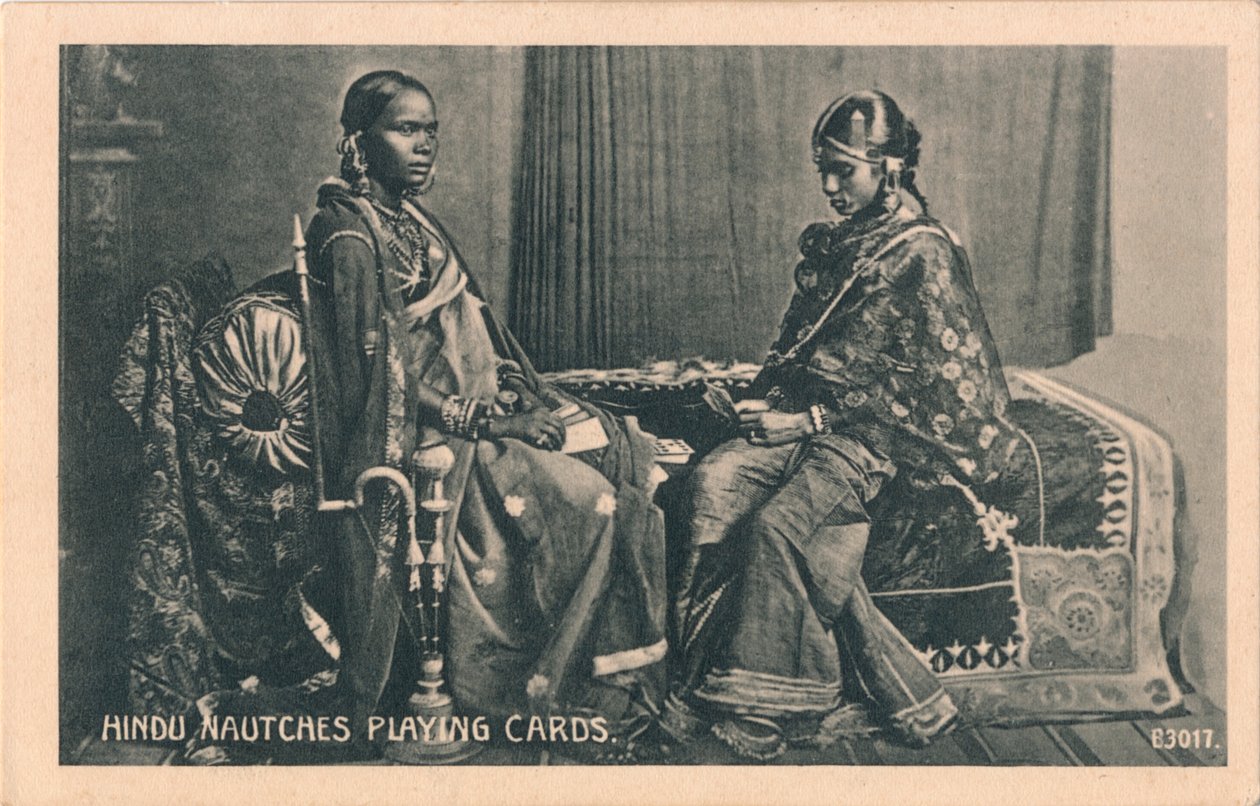 Cartões de jogo Hindu Nautches, c1910 de Unbekannt