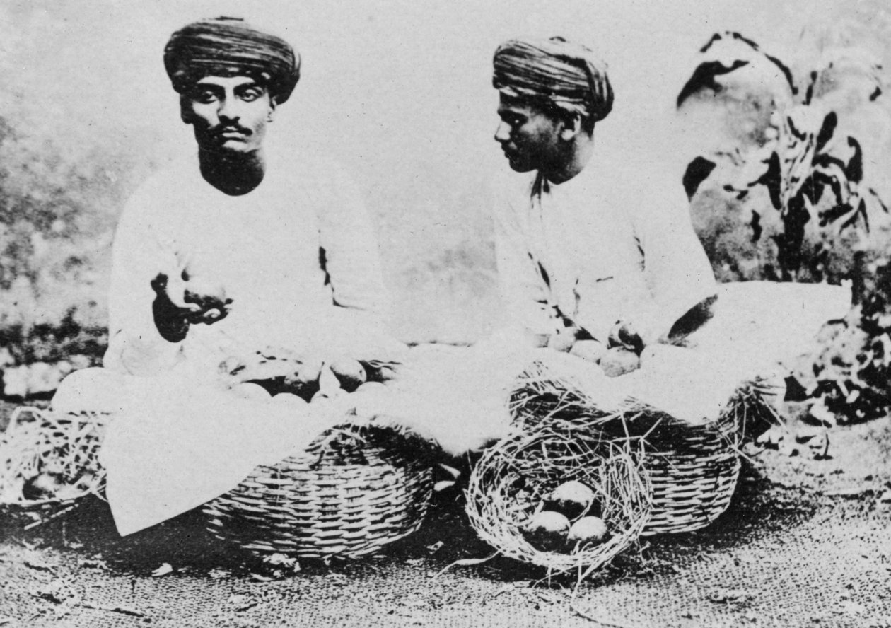 Vendedores de frutas hindus, Índia, século XX de Unbekannt