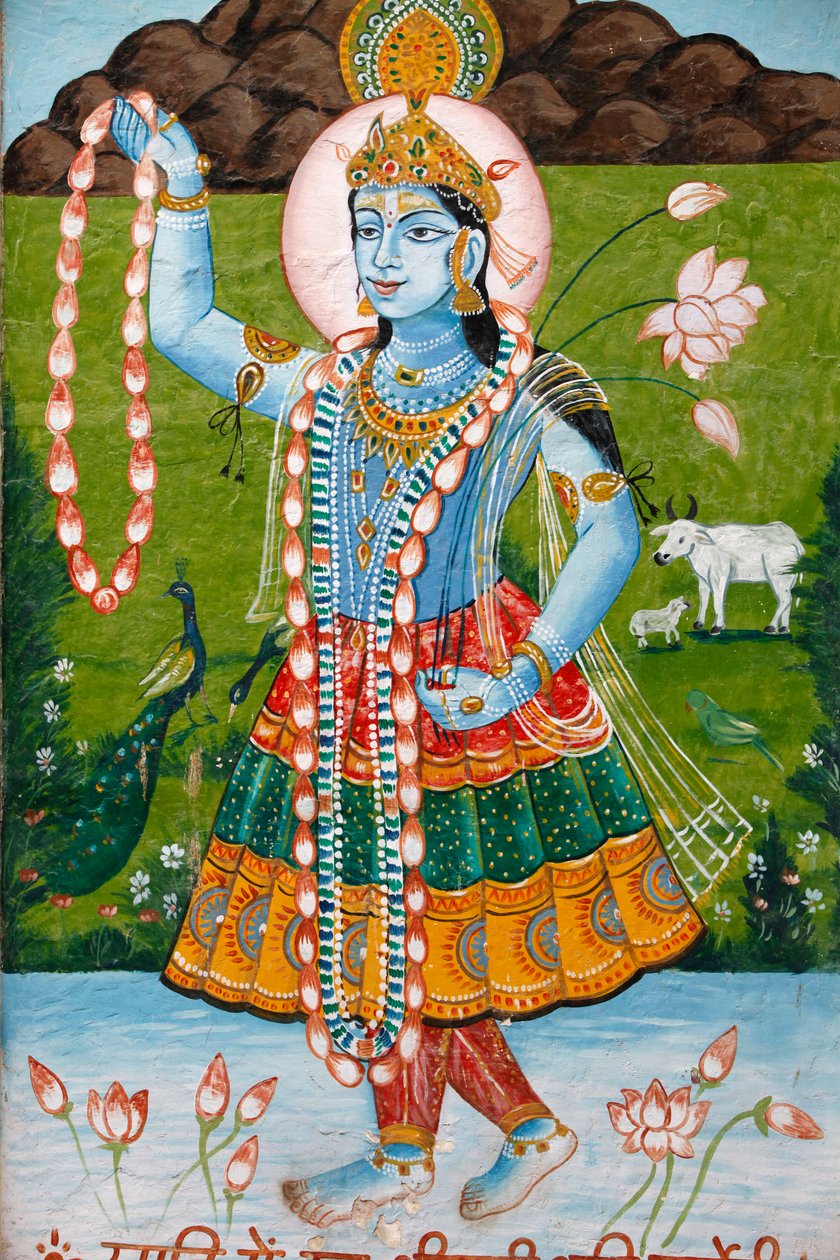 A deusa hindu Radha Mathura Inde de Unbekannt