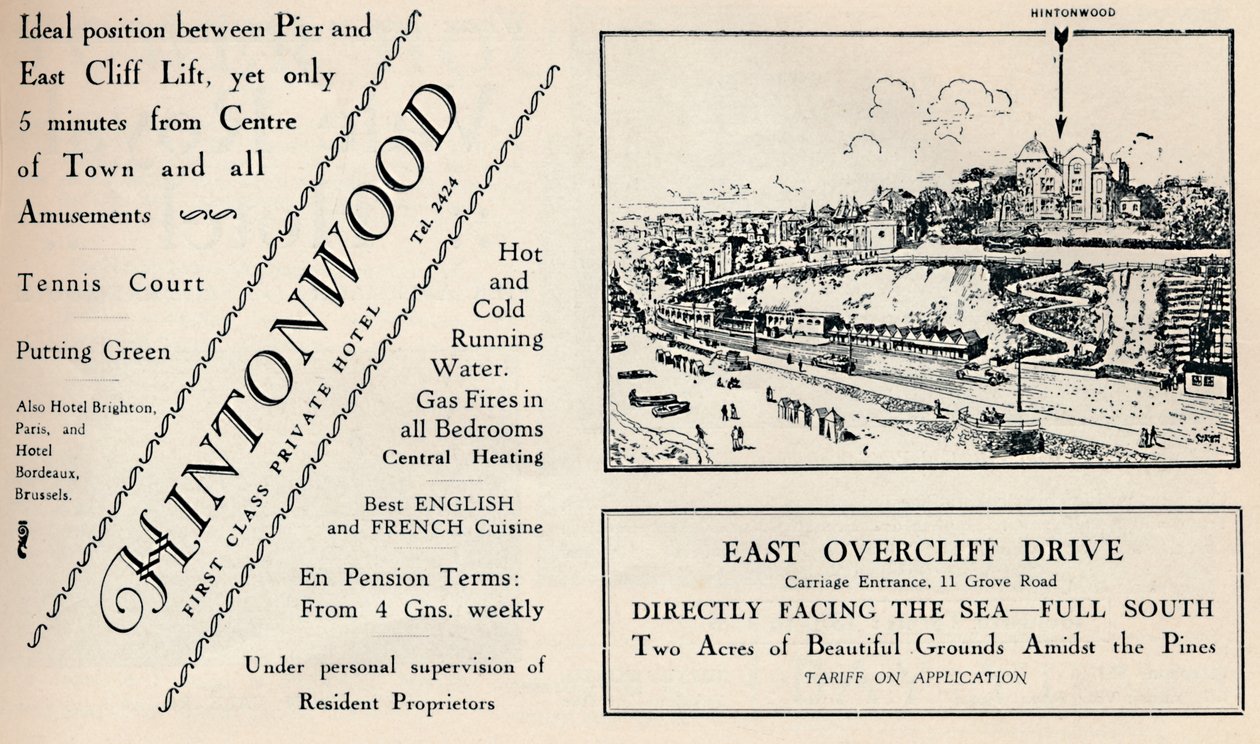 Hintonwood - hotel particular de primeira classe, 1929 de Unbekannt