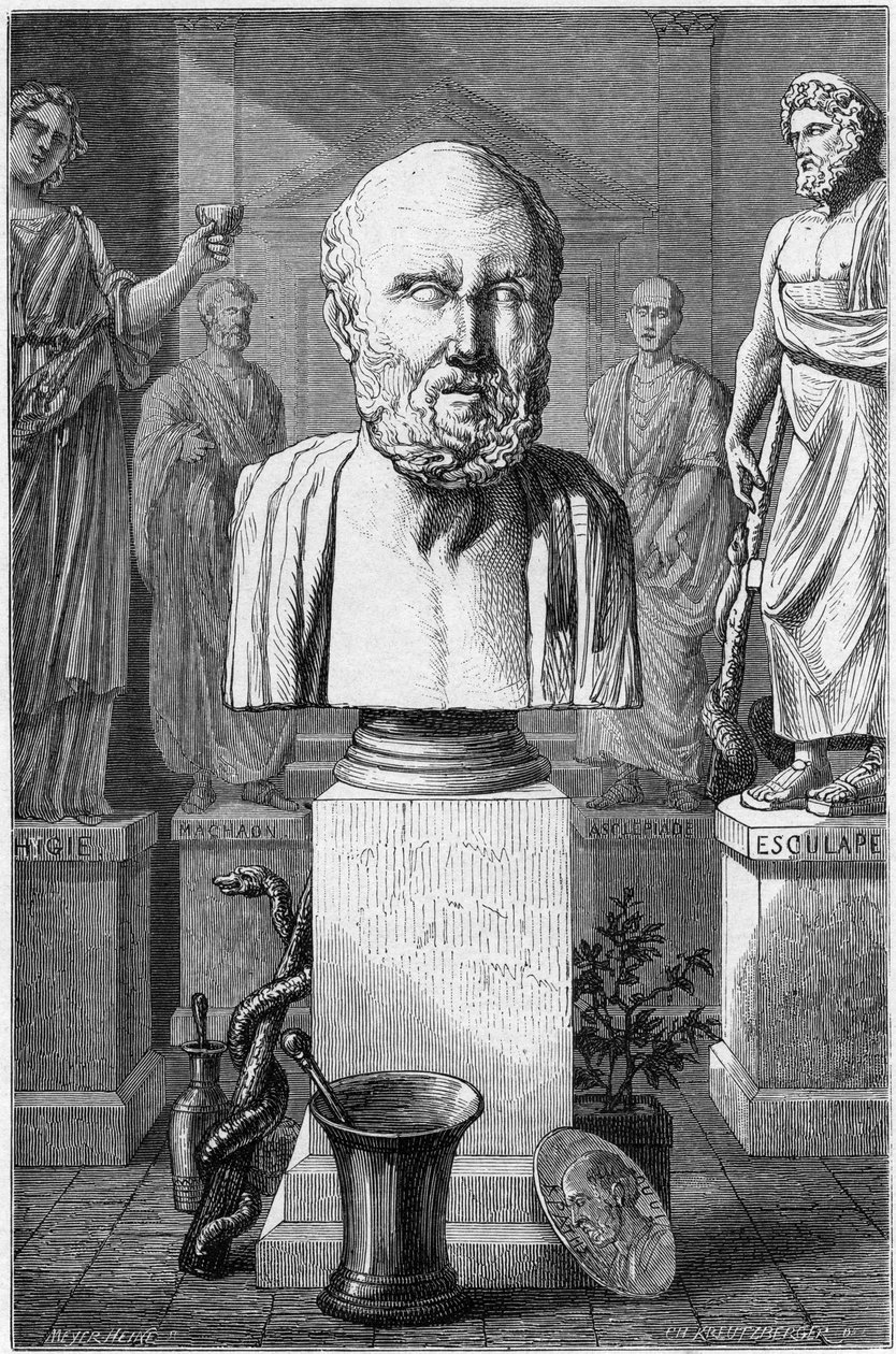 Hipócrates de Cos, médico da Grécia Antiga, 1866 de Unbekannt