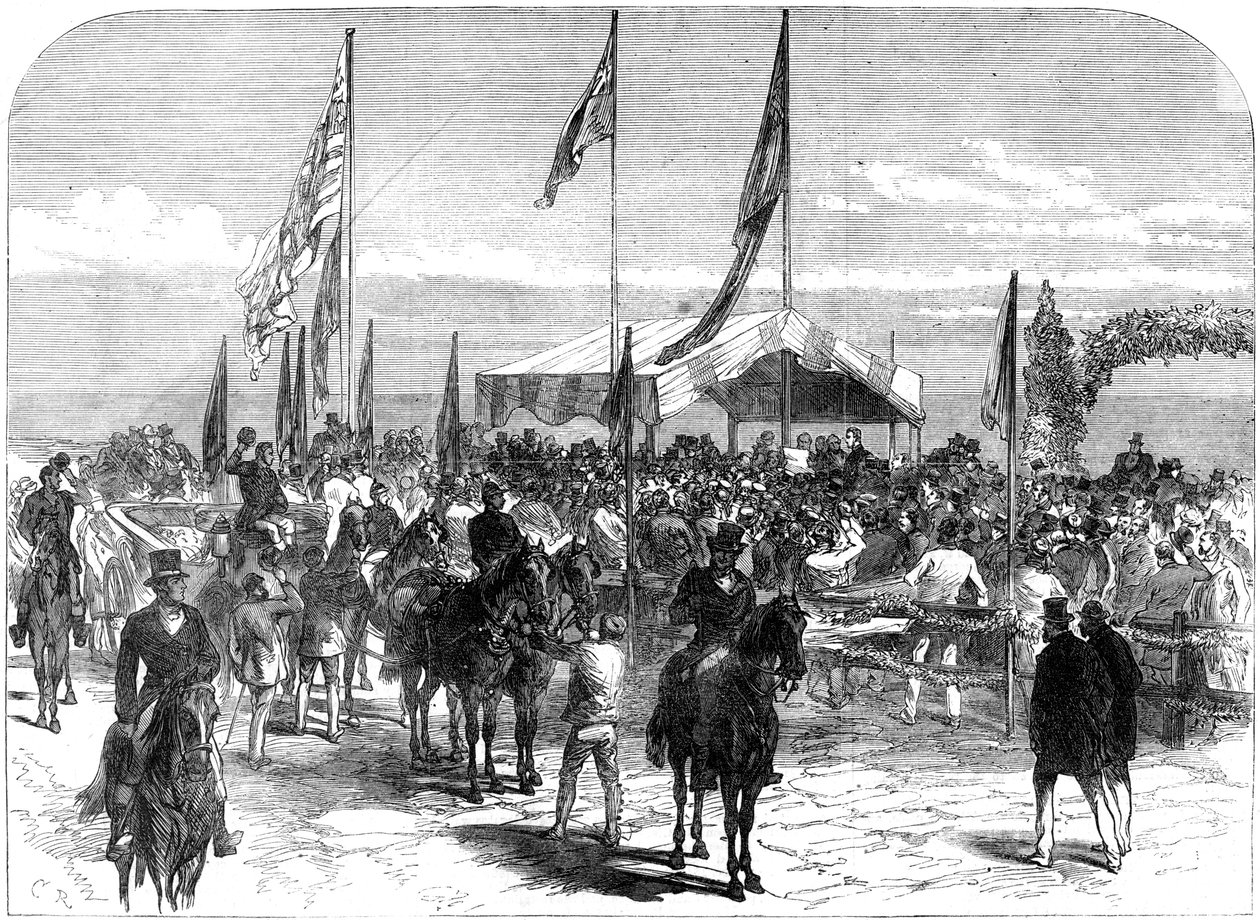Sua Alteza Real recebendo o endereço da Glenelg Corporation, Austrália, 1868 de Unbekannt
