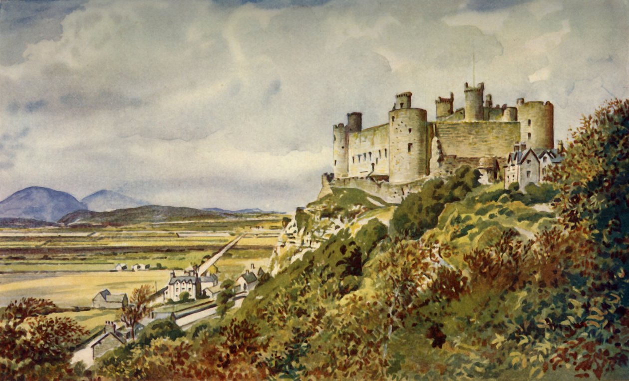 Harlech Castle histórico, famoso em Welsh Song, c1948. de Unbekannt