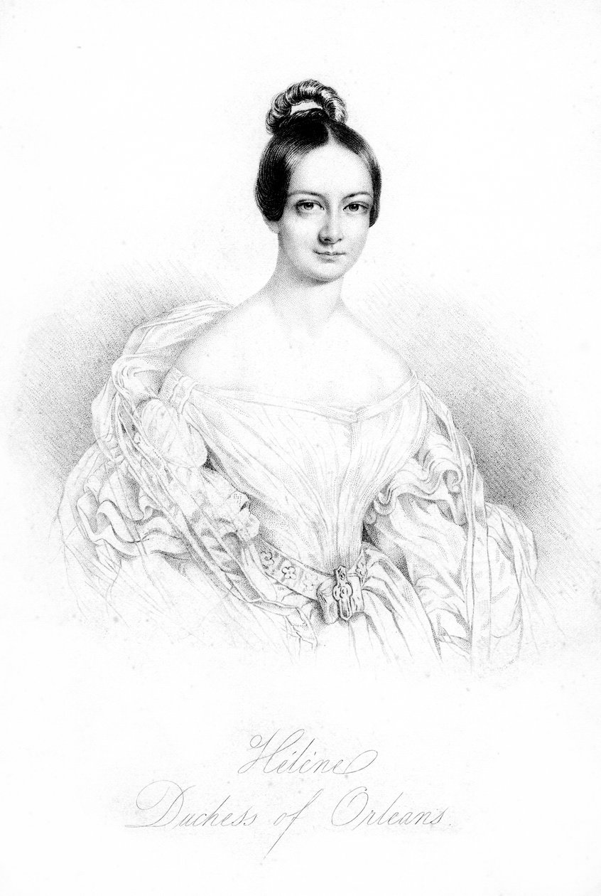 Hélène de Mecklenburg-Schwerin, Duquesa de Orléans 1814-1858, século XIX de Unbekannt