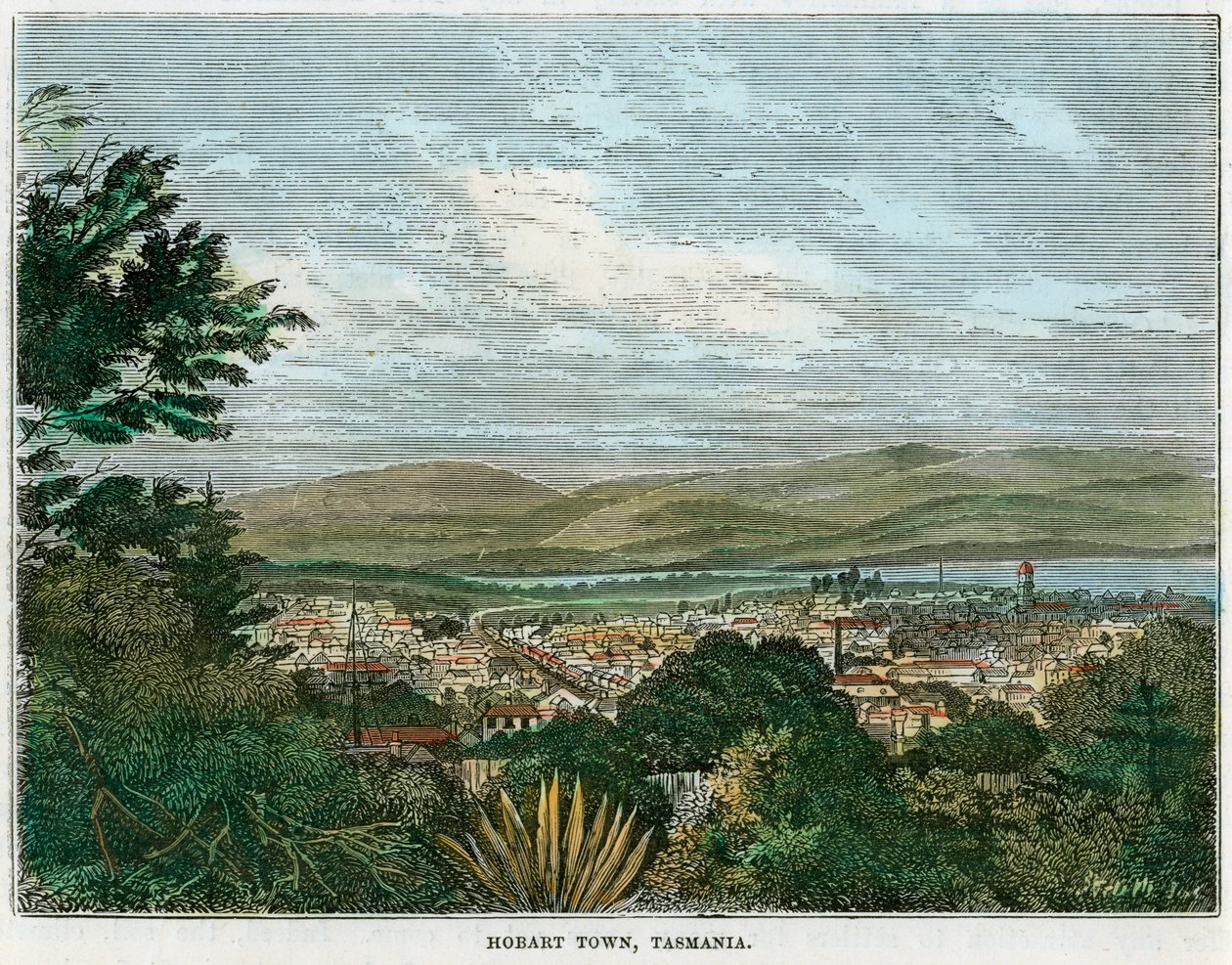 Cidade de Hobart, Tasmânia, Austrália, c1880 de Unbekannt
