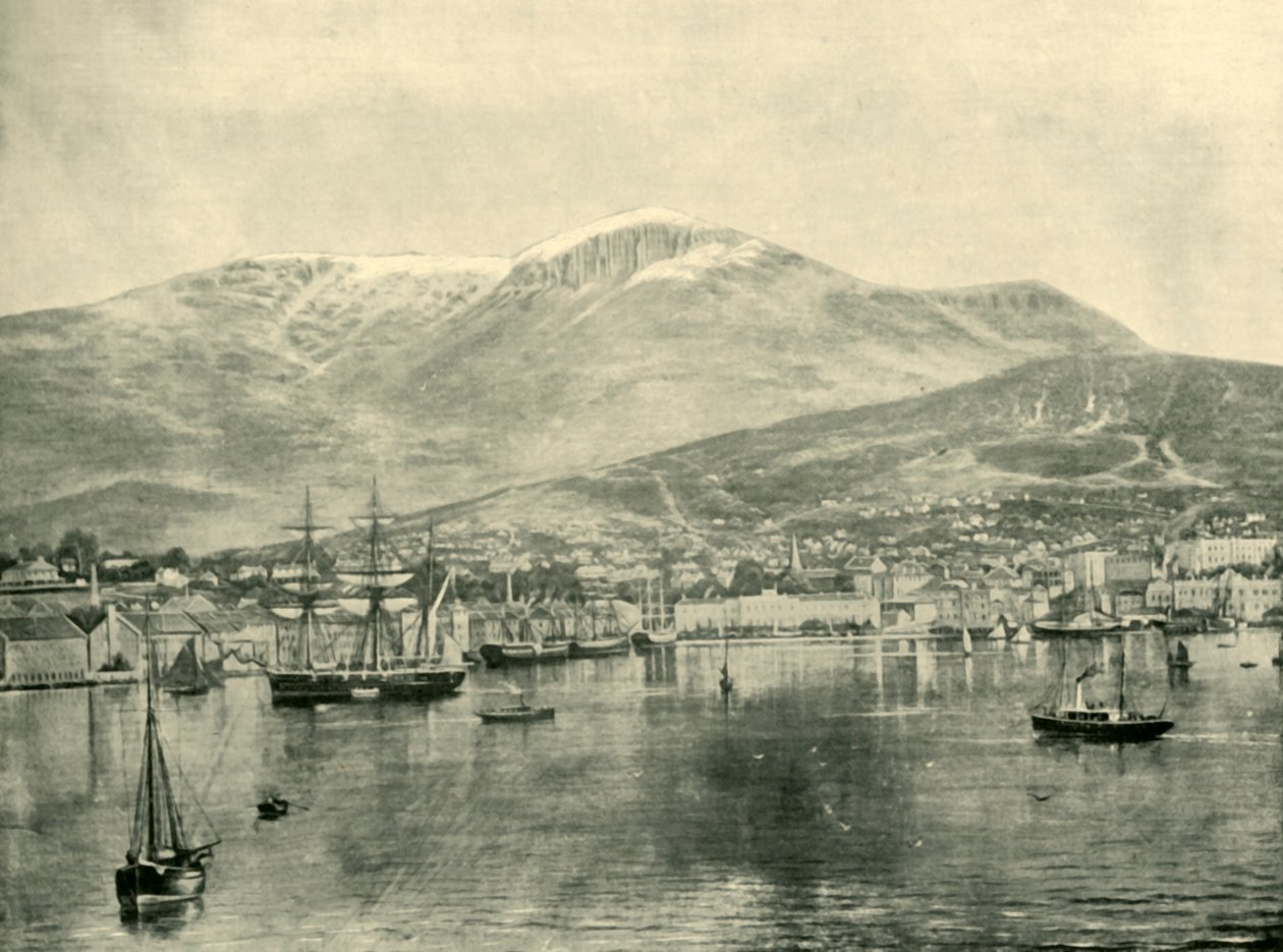 Hobart, da Baía, 1901. de Unbekannt