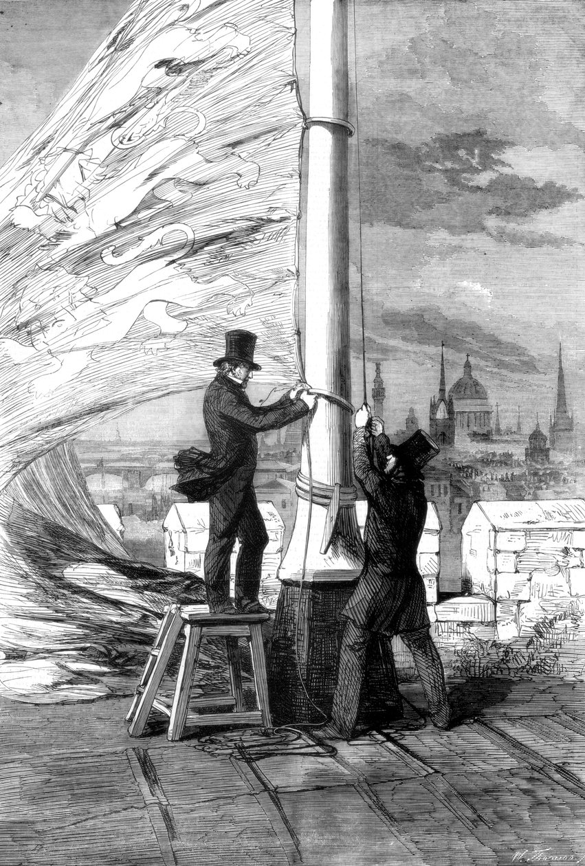 Elevando o Padrão Real na Torre de Londres, 1856 de Unbekannt