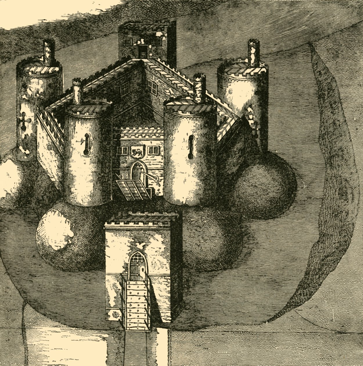 Castelo de Holt, em 1610, 1898. de Unbekannt