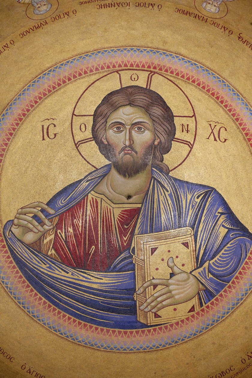 Igreja do Santo Sepulcro, Tecto do Catholicon, Mosaico Cristo Pantocrator, Jerusalém, Israel de Unbekannt